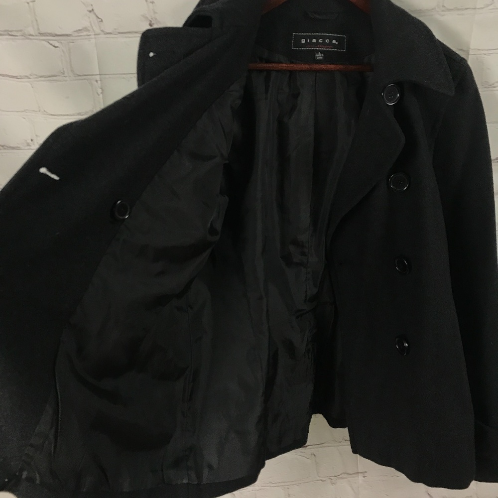 Giacca wool heather gray pea coat - Picture 6 of 9